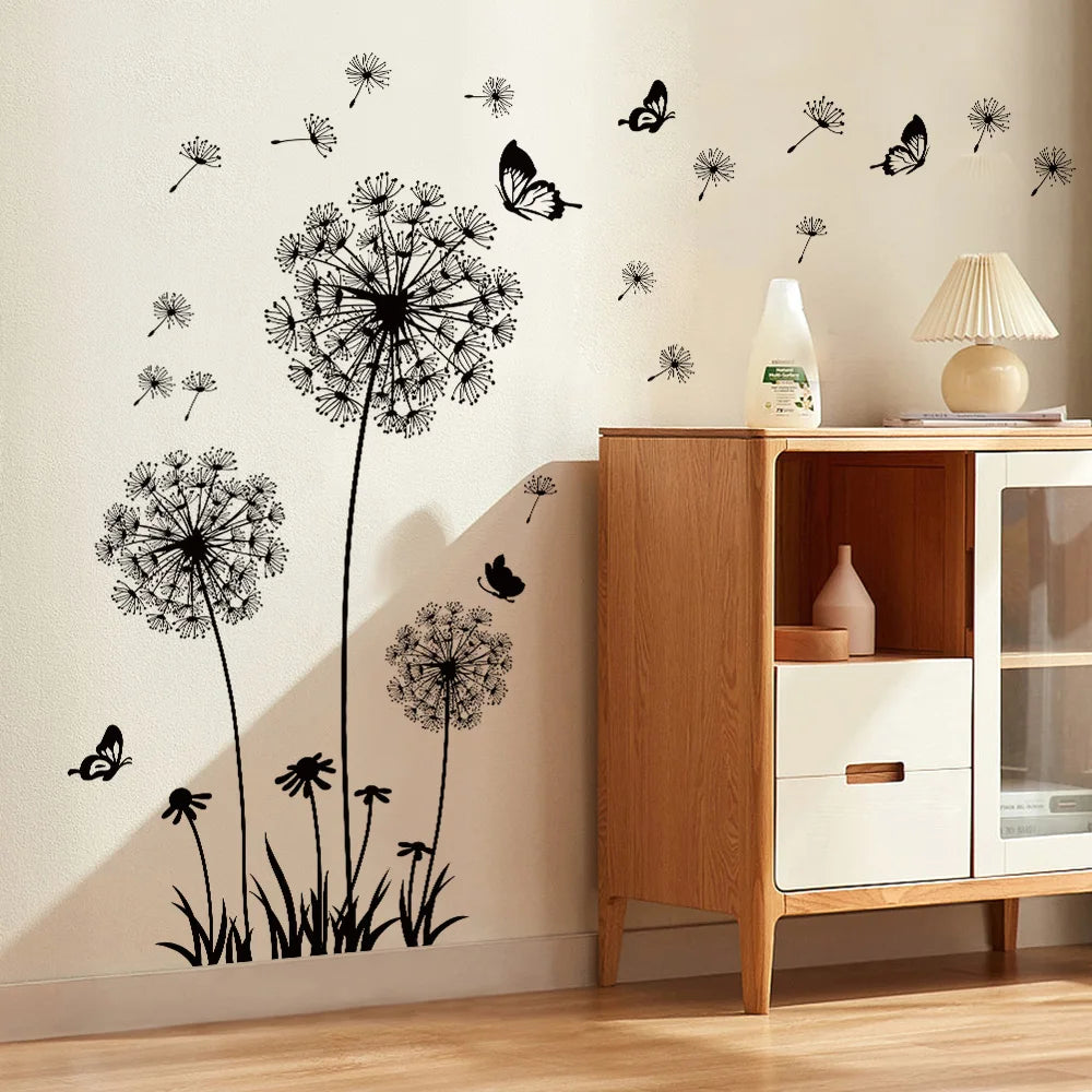 Simple Dandelion Wall Decal | Room Decor displayed in room decor by HomeDecorDecals.