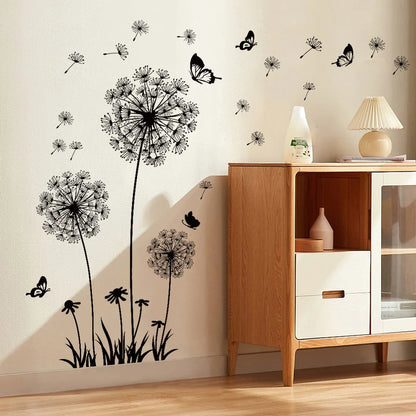 Simple Dandelion Wall Decal | Room Decor displayed in room decor by HomeDecorDecals.