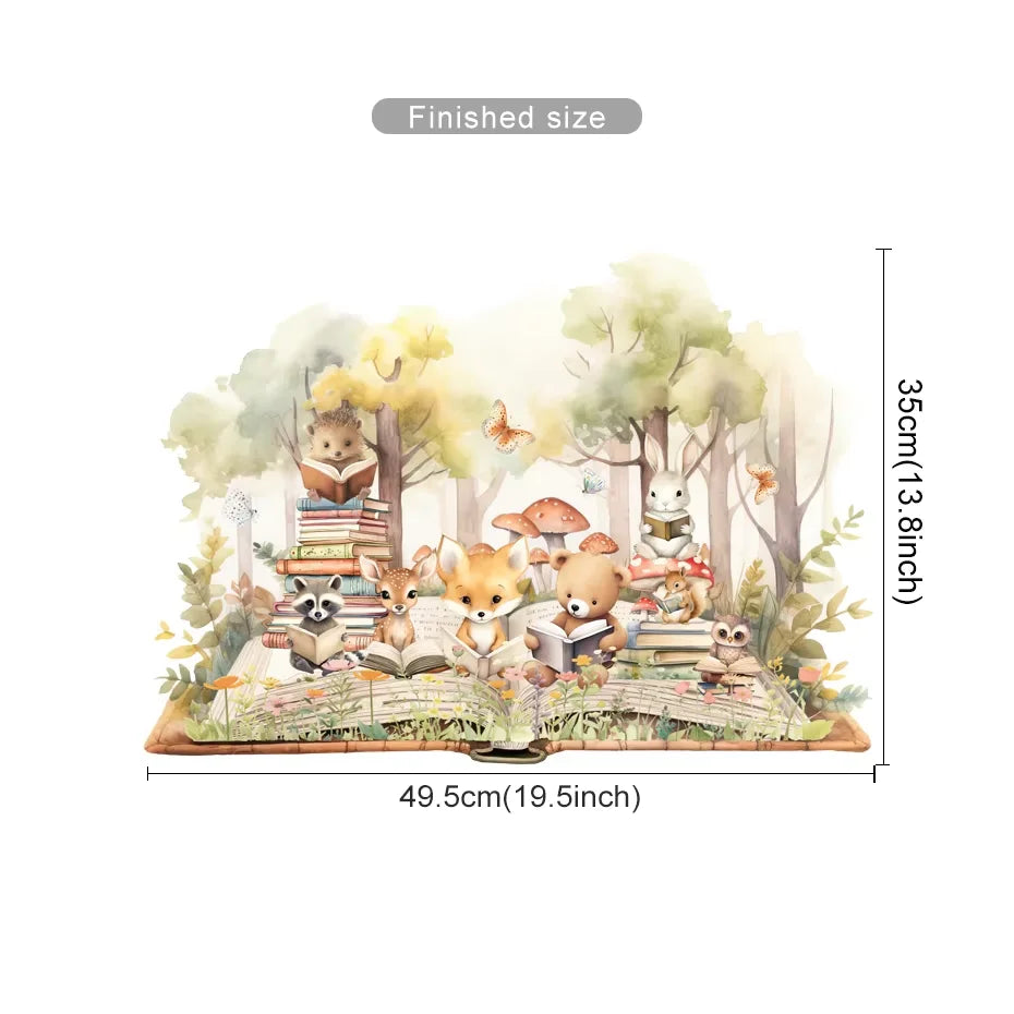 Cute Woodland Animals Kids Wall Stickers-HomeDecorDecals_com