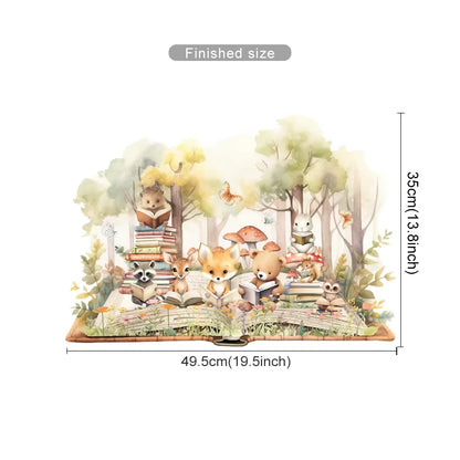 Cute Woodland Animals Kids Wall Stickers-HomeDecorDecals_com