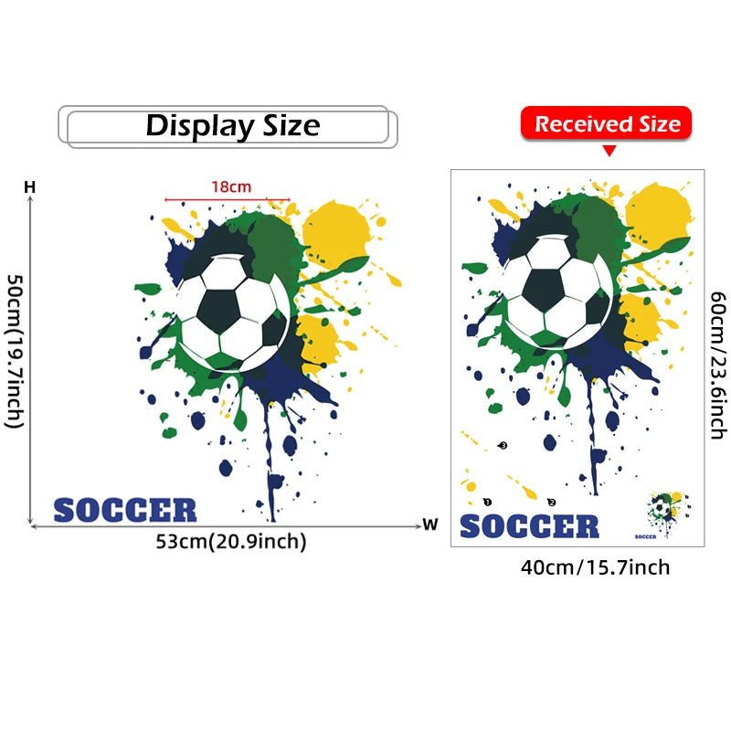 World Soccer Football Game Wall Sticker for Living Room Bedroom Home Decorative Wall Decals Kids Room Murals wallpaper Decor PVC-HomeDecorDecals_com