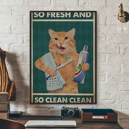 Cute Black Cat Art Are Poster Self-adhesive Art Waterproof Paper Sticker Coffee House Bar Dorm Room Wall Decor-HomeDecorDecals_com