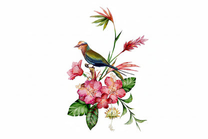 T148# Hand painted Parrot Wall Sticker Bathroom Toilet Decor Living Room Cabinet Home Decoration Decals-HomeDecorDecals_com