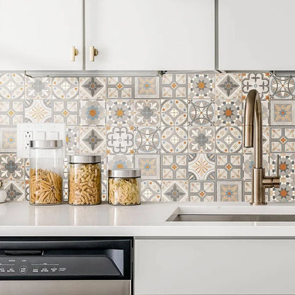 Detailed look at Elegant Plaid Tile Wall Decal | Home Decor by HomeDecorDecals.