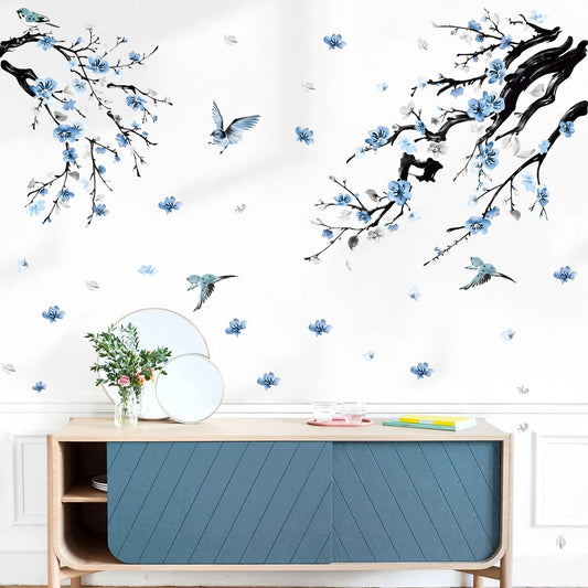 Porcelain Twig Bird Wall Decal | Home Decor removable peel and stick wall decal by HomeDecorDecals.