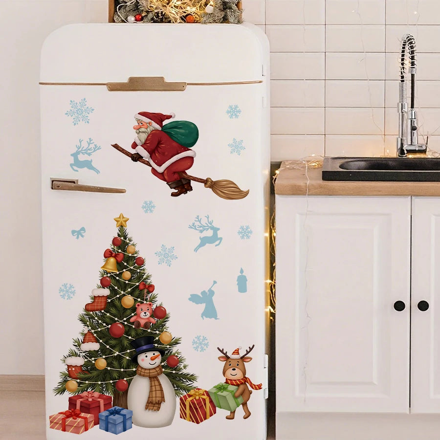 Whimsical Christmas Wall Decal | Home Decor displayed in room decor by HomeDecorDecals.