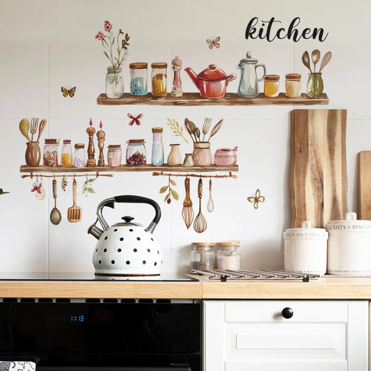 Painted Kitchenware Home Beautification Wall Decal | Home Decor by HomeDecorDecals.