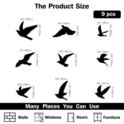 Black Flying Bird Wall Decal | Home Decor design details by HomeDecorDecals.