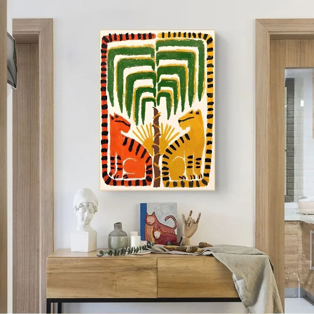 Ancient Egypt Abstract Anime Poster No Framed Kraft Club Bar Paper Vintage Poster Wall Art Painting Bedroom Study Stickers-HomeDecorDecals_com