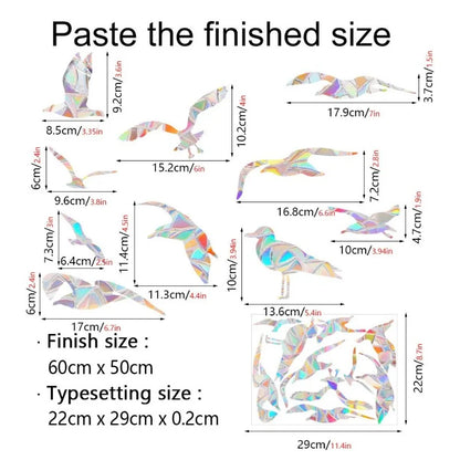 29 Stylels Rainbow Maker Sun Catcher Wall Stickers Cat Bird Star Mushroom Moon Sun DIY Window Glass Electrostatic Prisms Sticker-HomeDecorDecals_com