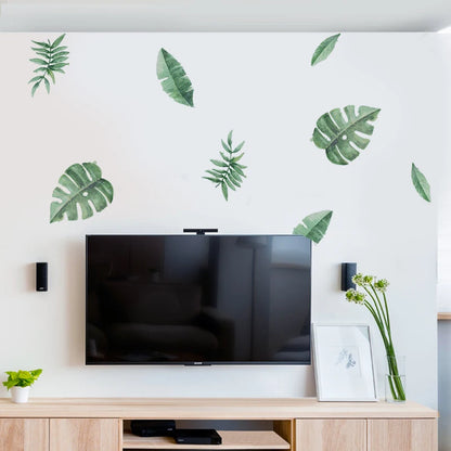 Detailed look at Tropical Leaves and Flowers Wall Decal | Home Decor by HomeDecorDecals.
