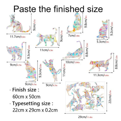 29 Stylels Rainbow Maker Sun Catcher Wall Stickers Cat Bird Star Mushroom Moon Sun DIY Window Glass Electrostatic Prisms Sticker-HomeDecorDecals_com