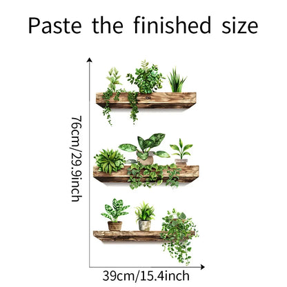 Potted Plant Wall Stickers DIY Removable Decals-HomeDecorDecals_com