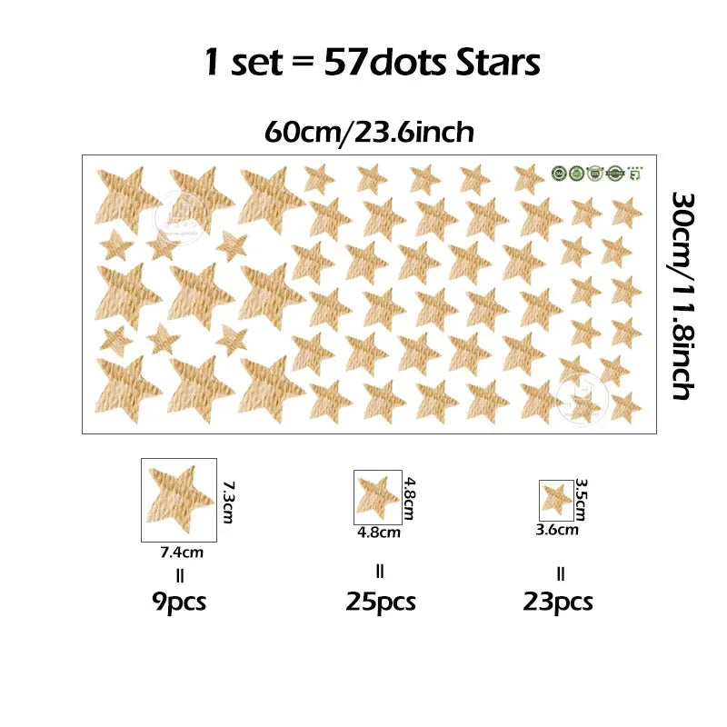 Cartoon Grey Baby Elephant Moon Gold Stars Wall Stickers for Kids Room Decor Nurserry Wall Decals Girl Boy Room Decorative-HomeDecorDecals_com