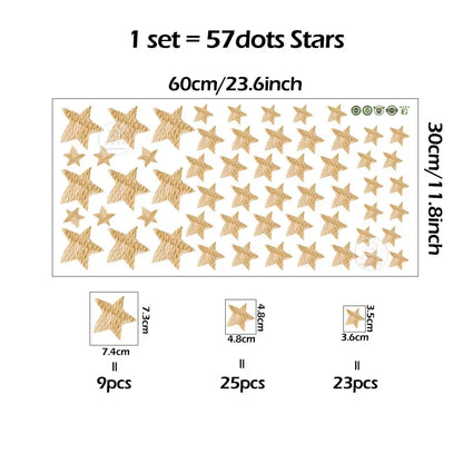 Cartoon Grey Baby Elephant Moon Gold Stars Wall Stickers for Kids Room Decor Nurserry Wall Decals Girl Boy Room Decorative-HomeDecorDecals_com