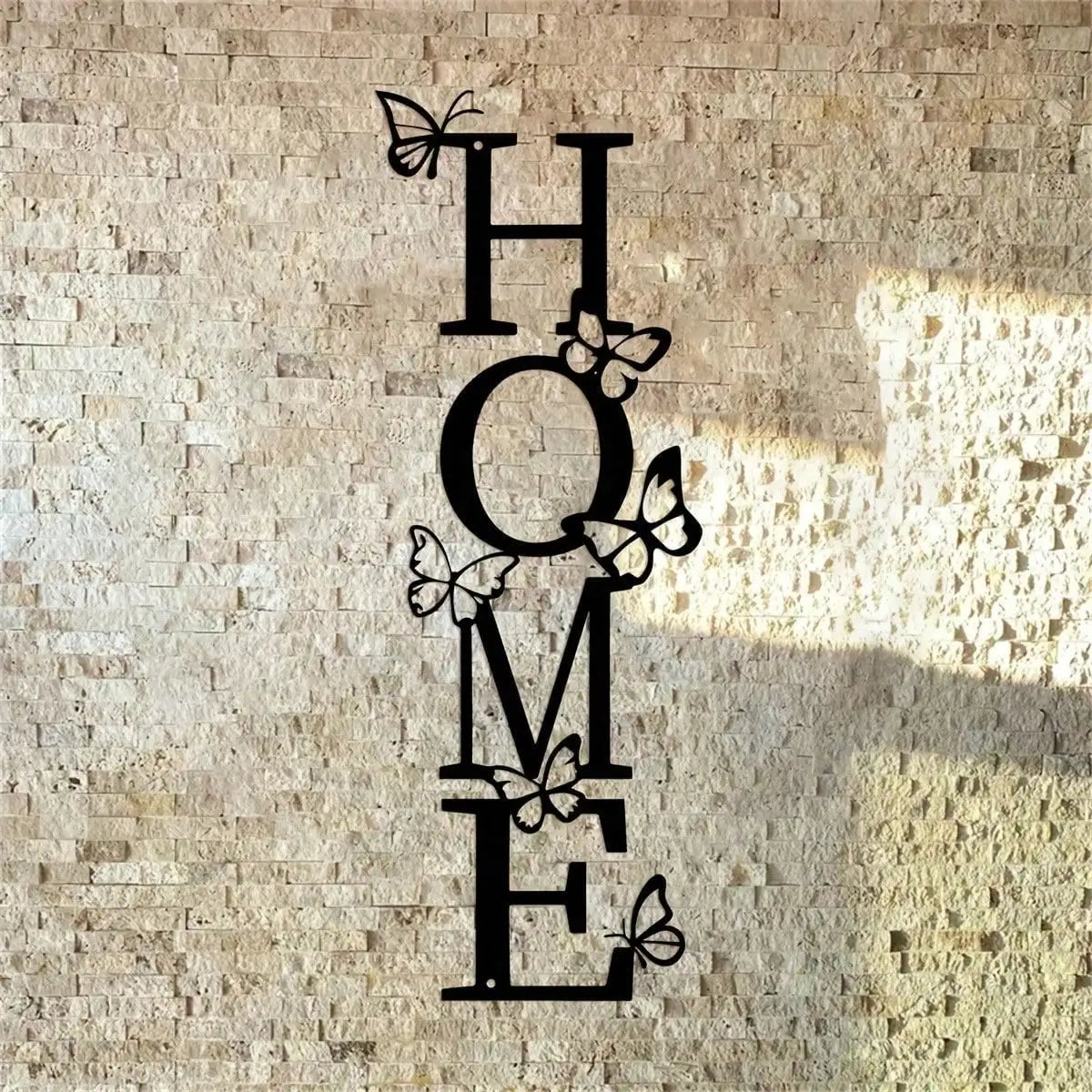 HOME Text and Butterfly Wall Decal | Home Decor removable peel and stick wall decal by HomeDecorDecals.