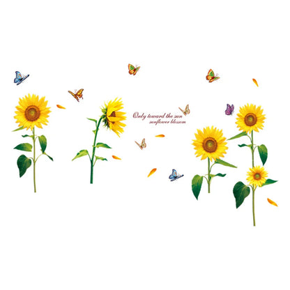 Additional view of Flowers and Butterfly Wall Decal | Home Decor by HomeDecorDecals.