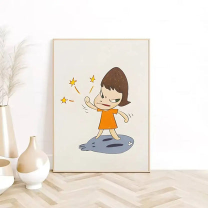Y-Yoshitomo Nara Art Lovely melancholy Poster HD sticky wall waterproof home living room bedroom Dorm bar aesthetic decoration-HomeDecorDecals_com