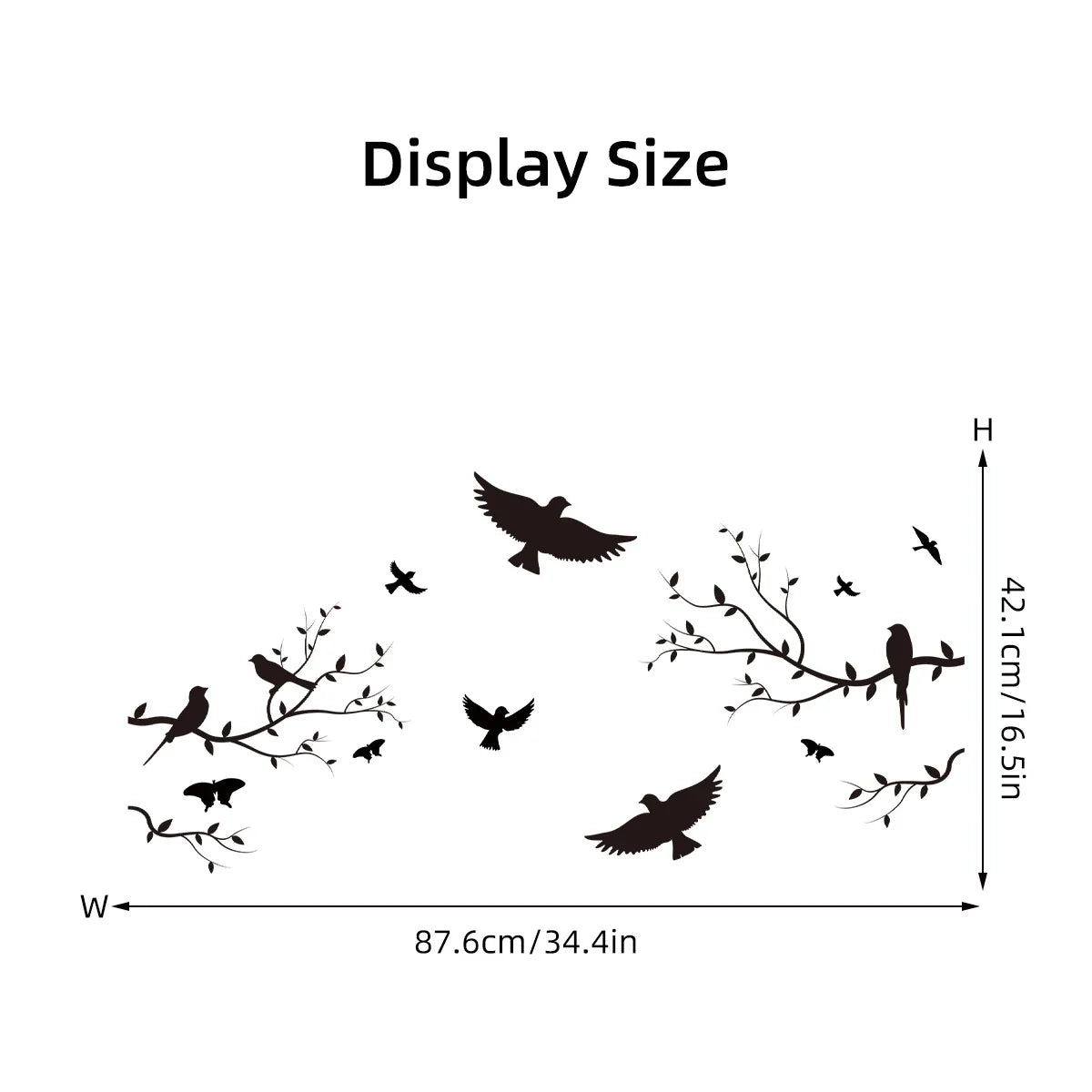 Additional view of Branch Bird Silhouette Wall Decal | Home Decor by HomeDecorDecals.