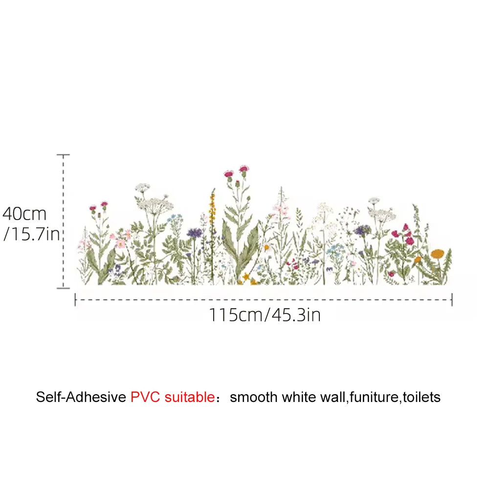 Wild Flowers Peel and Stick Wall Decal | Home Decor home decor design by HomeDecorDecals.