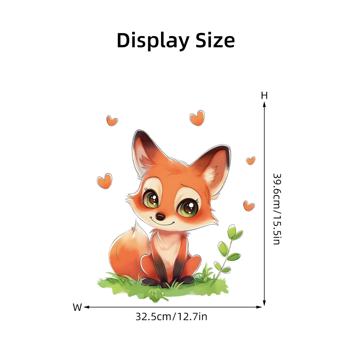1pcs PVC Cartoon Cute Fox Wall Stickers for Kids Room Decor Bedroom Decoration Children Home Removable Wall Decals Nursery-HomeDecorDecals_com