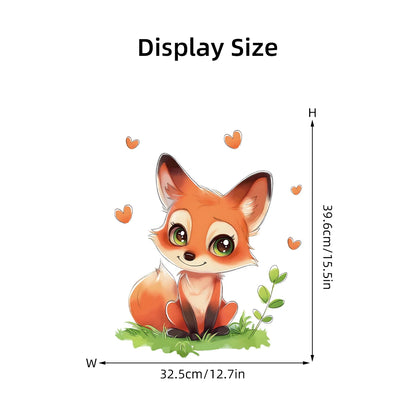 1pcs PVC Cartoon Cute Fox Wall Stickers for Kids Room Decor Bedroom Decoration Children Home Removable Wall Decals Nursery-HomeDecorDecals_com