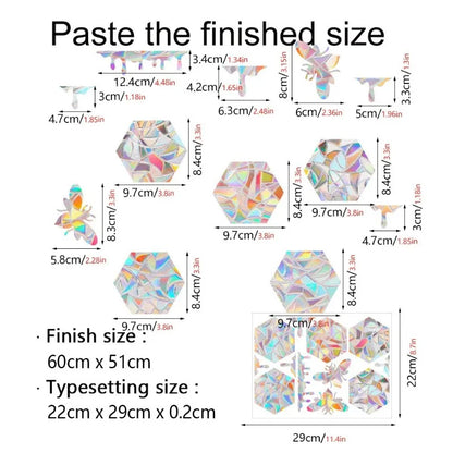 29 Stylels Rainbow Maker Sun Catcher Wall Stickers Cat Bird Star Mushroom Moon Sun DIY Window Glass Electrostatic Prisms Sticker-HomeDecorDecals_com