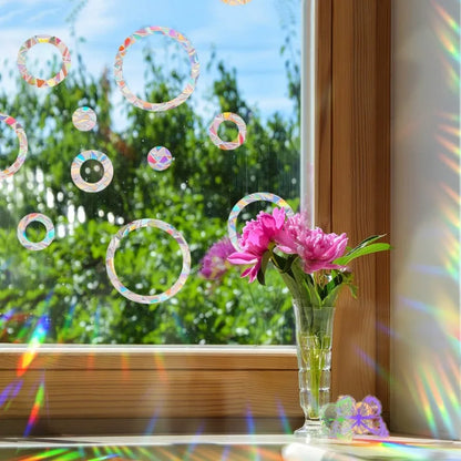 29 Stylels Rainbow Maker Sun Catcher Wall Stickers Cat Bird Star Mushroom Moon Sun DIY Window Glass Electrostatic Prisms Sticker-HomeDecorDecals_com