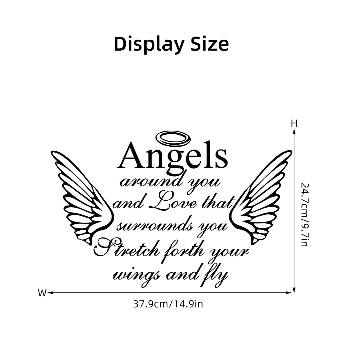 Angel Wings Wall Decal | Home Decor displayed in room decor by HomeDecorDecals.