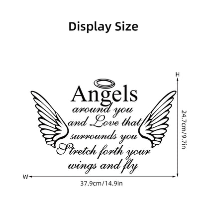 Angel Wings Wall Decal | Home Decor displayed in room decor by HomeDecorDecals.