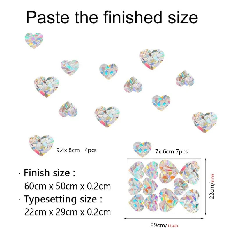 29 Stylels Rainbow Maker Sun Catcher Wall Stickers Cat Bird Star Mushroom Moon Sun DIY Window Glass Electrostatic Prisms Sticker-HomeDecorDecals_com