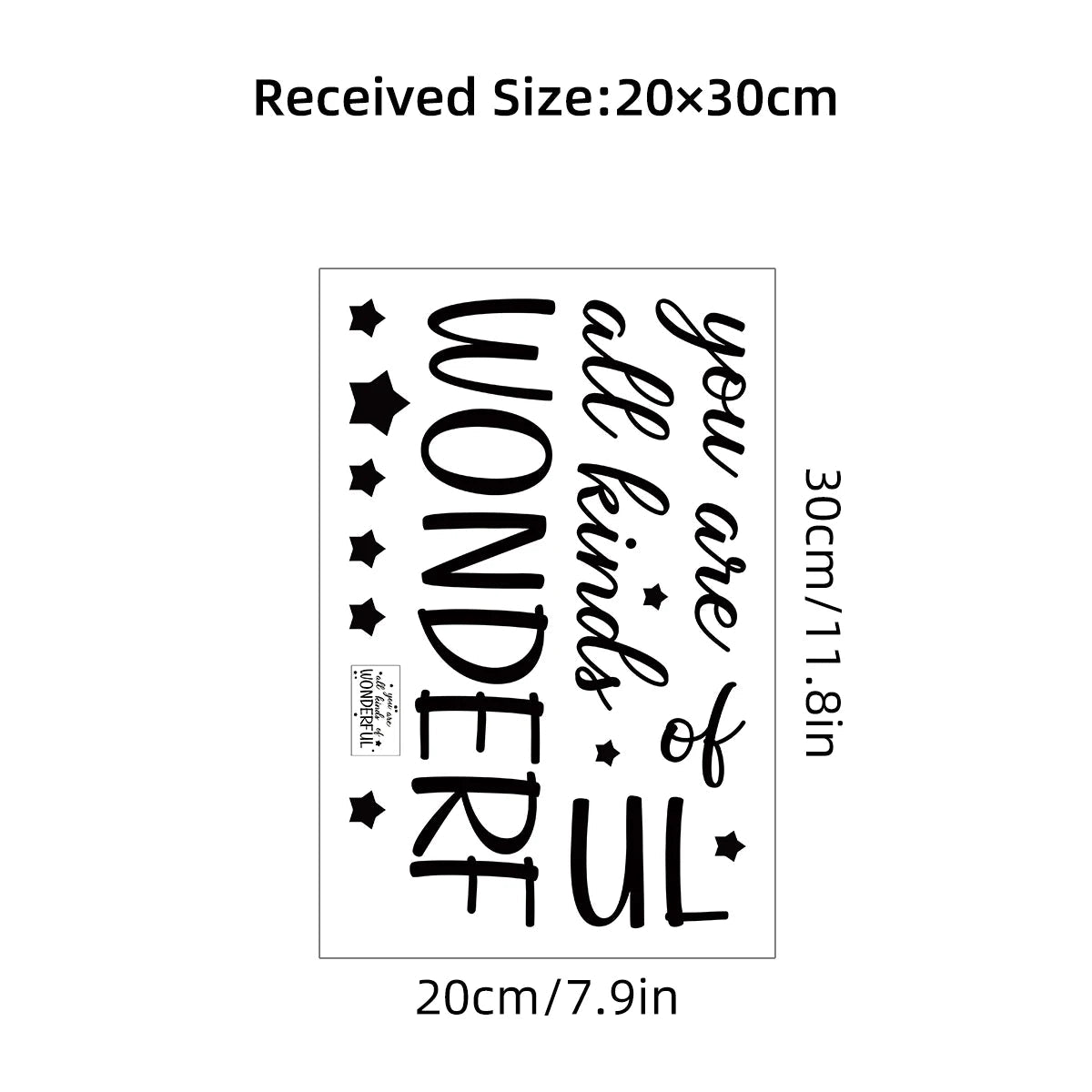 Additional view of Text Wall Mirror Decal | Home Decor by HomeDecorDecals.
