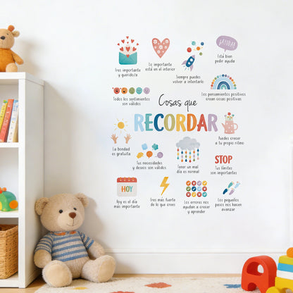 Close-up view of Things to Remember Therapy Wall Decal | Home Decor by HomeDecorDecals.
