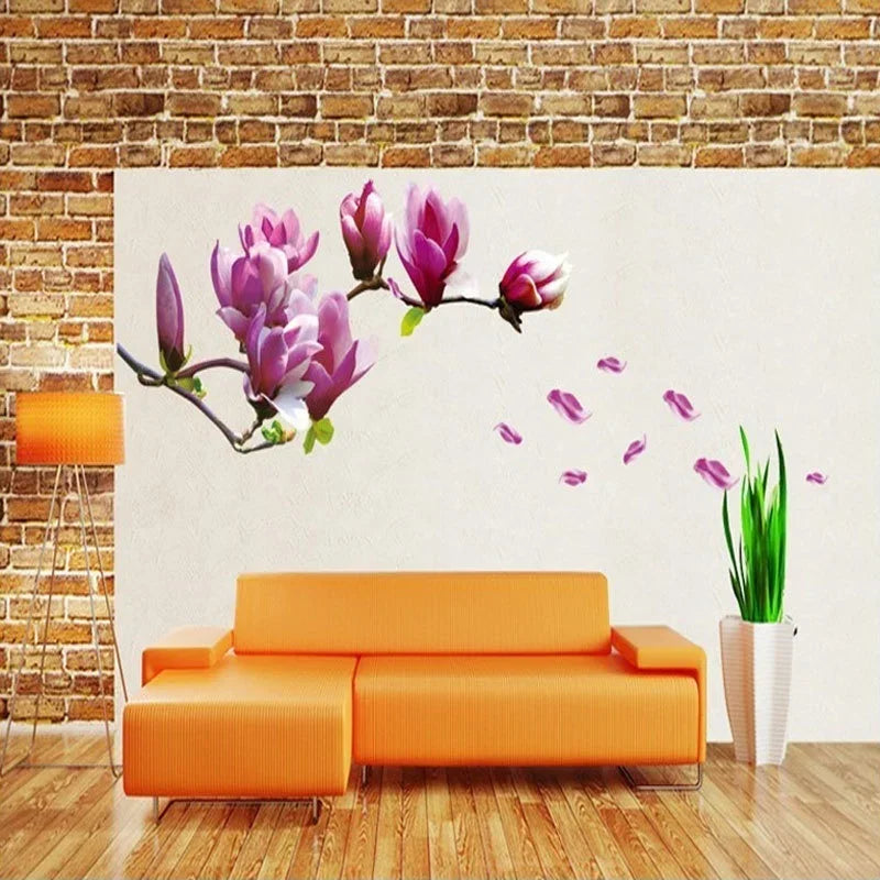 Purple Mulan Flower Wall Decal | Home Decor design details by HomeDecorDecals.