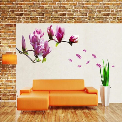 Purple Mulan Flower Wall Decal | Home Decor design details by HomeDecorDecals.