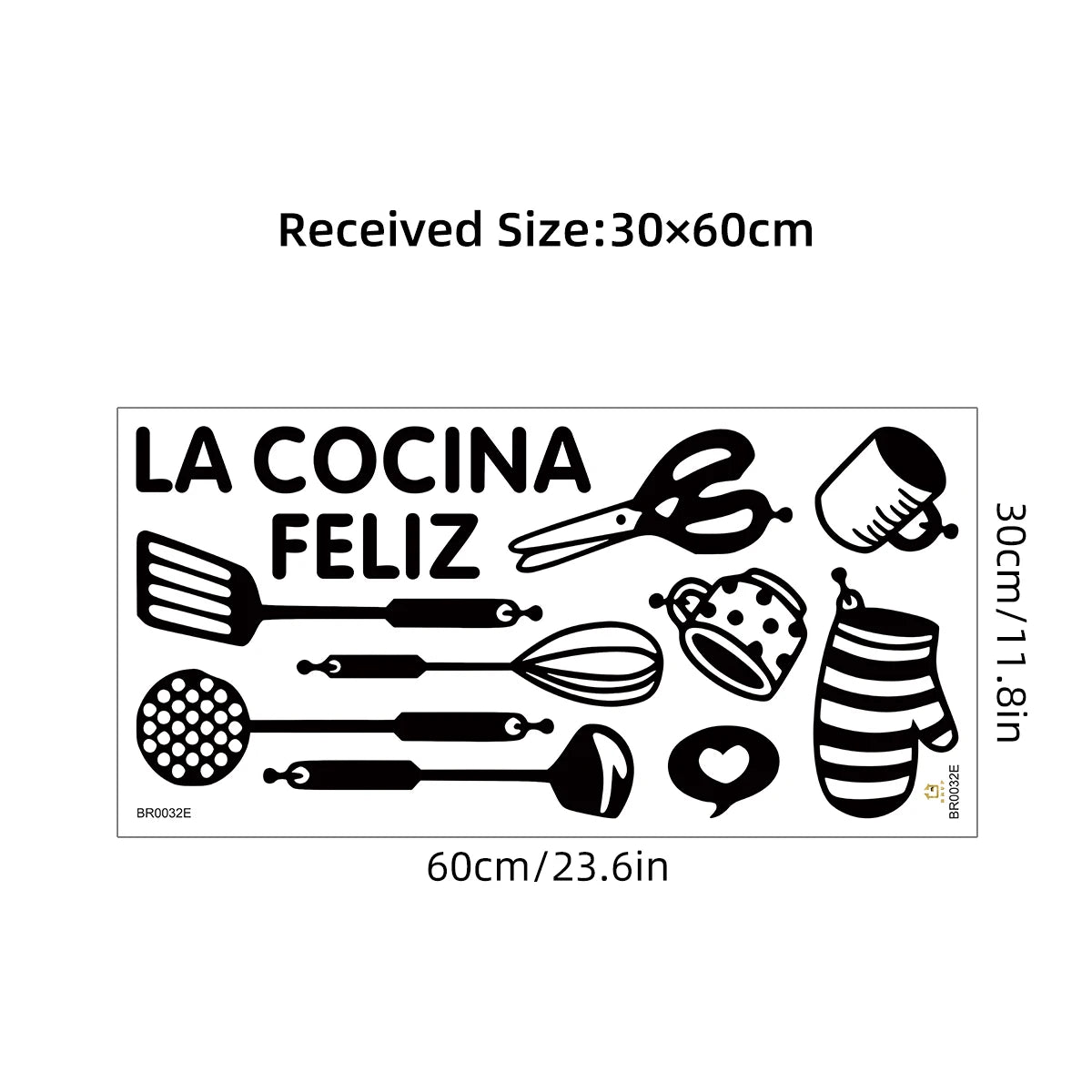 Additional view of Black Kitchen Utensil Silhouette Wall Decal | Home Decor by HomeDecorDecals.
