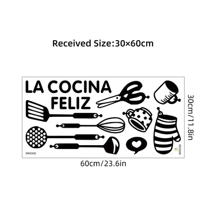 Additional view of Black Kitchen Utensil Silhouette Wall Decal | Home Decor by HomeDecorDecals.