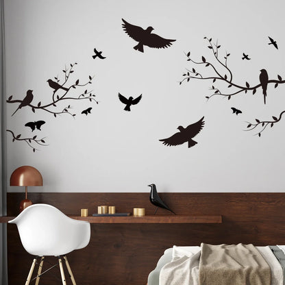 Branch Bird Silhouette Wall Decal | Home Decor design details by HomeDecorDecals.