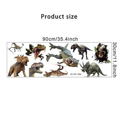 Horrible Dinosaur Wall Stickers for Boy Kids room Decor Tyrannosaurus PVC Tile Decals Removable Door Murals for Home Decoration-HomeDecorDecals_com
