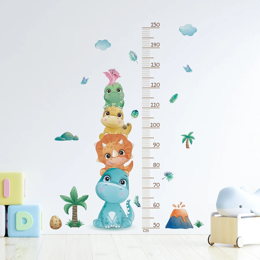 Cute Unicorn Animals Height Measurement Wall Stickers for Kids Room Bedroom Nursery Home Decoration Wall Decals-HomeDecorDecals_com