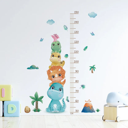 Cute Unicorn Animals Height Measurement Wall Stickers for Kids Room Bedroom Nursery Home Decoration Wall Decals-HomeDecorDecals_com