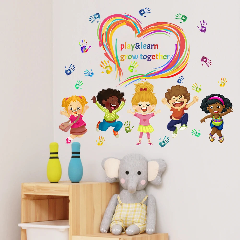 Rainbow Love Wall Stickers for Fun Home Decor in Living Room and Bedroom Decoration-HomeDecorDecals_com