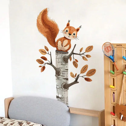 Cartoon Squirrel Wall Sticker for Kids Room-HomeDecorDecals_com
