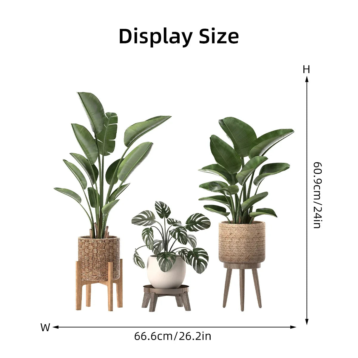 Green Potted Plant Wall Stickers 2PCS PVC Decor-HomeDecorDecals_com
