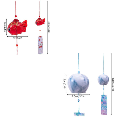 Stained Glass Wind Chimes Small Golden Fish Wind Chimes Can DIY Hand-painted Outdoor Hanging Ornaments Birthday Gift Crafts-HomeDecorDecals_com