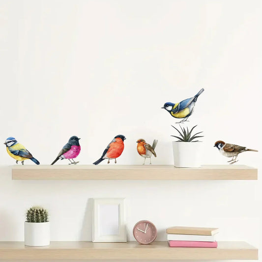 Watercolour Cute Bird Wall Decal | Home Decor removable peel and stick wall decal by HomeDecorDecals.