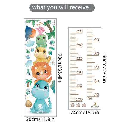 Cute Unicorn Animals Height Measurement Wall Stickers for Kids Room Bedroom Nursery Home Decoration Wall Decals-HomeDecorDecals_com
