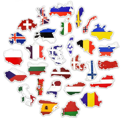 Detailed look at National Flags DIY Wall Sticker | Home Decor by HomeDecorDecals.