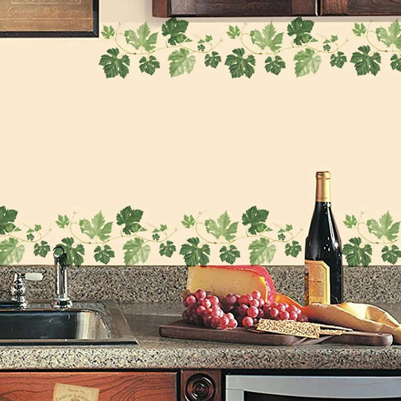 2PCS Green Plant Leaves Children'S Bedroom Living Room Porch Dormitory Home Decoration Wall Stickers Self-Adhesive-HomeDecorDecals_com