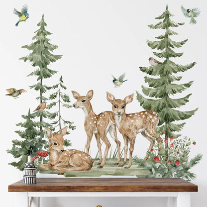Cartoon Forest Animals Wall Stickers For Décor-HomeDecorDecals_com